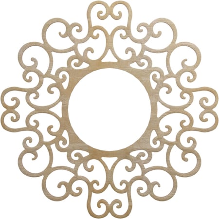 Ekena Millwork Reims Wood Fretwork Pierced Ceiling Medallion, Birch, 32"OD x 12 1/4"ID x 1/4"T CMWP32X32X0250REBI